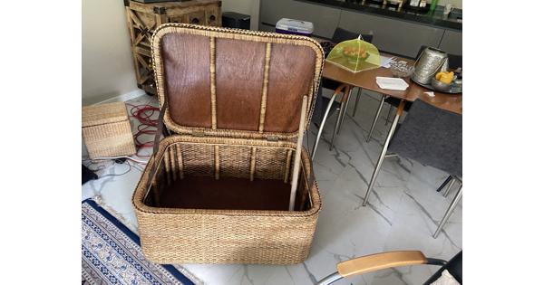 Rotan salontafel met deksel