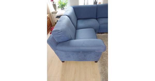 Hoekbank blauw 