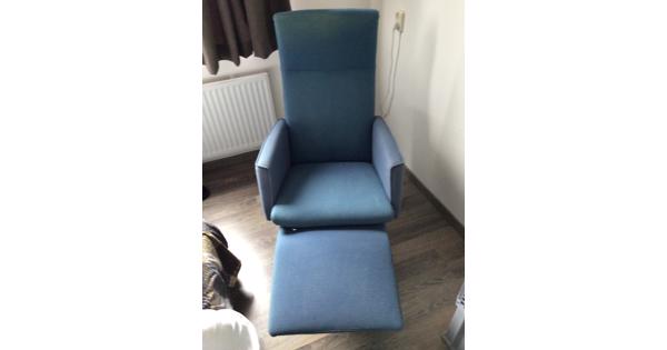 Blauw grijze handverstelbare relaxstoel