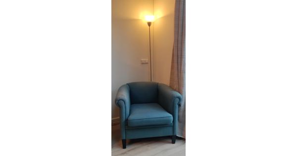Twee blauwgroene fauteuils