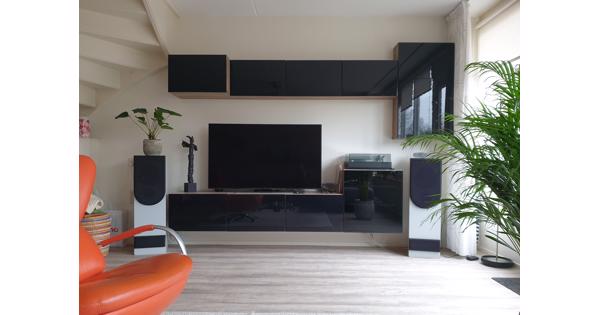 Ikea Besta SELSVIKEN Deur/ladefront zwart hoogglans GLASSVIK