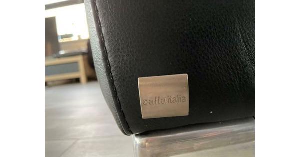 Zwart leren Calia Italia 2,5 zits bank