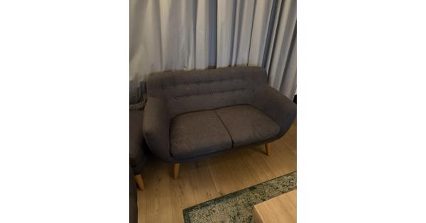 Grijze stoffen tweezitter