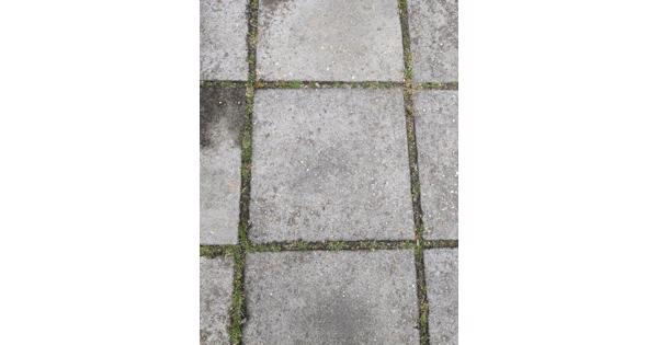 Grijze betontegels voor in de tuin!