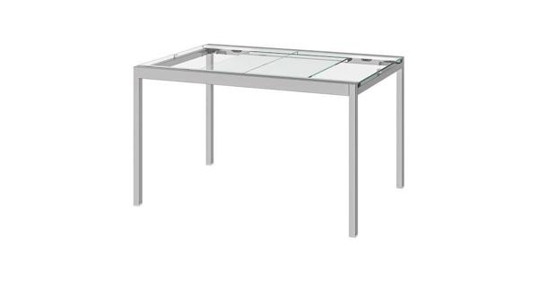 Ikea Glivarp uitschuifbare eettafel chroom