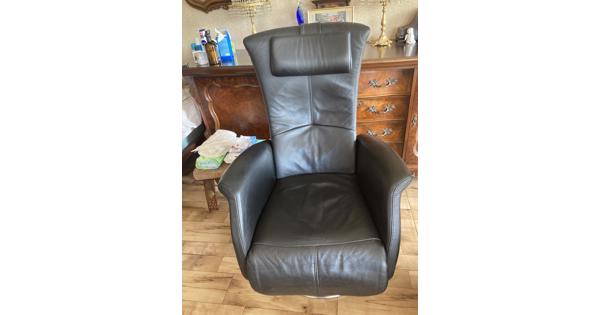 Zwarte lederen stoel