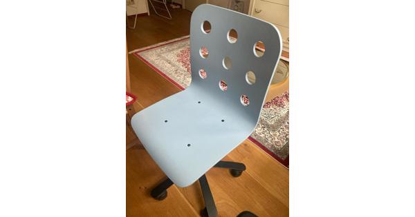 Blauwe bureaustoel 