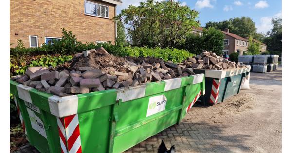 Klinkers rood en grijs gemengd