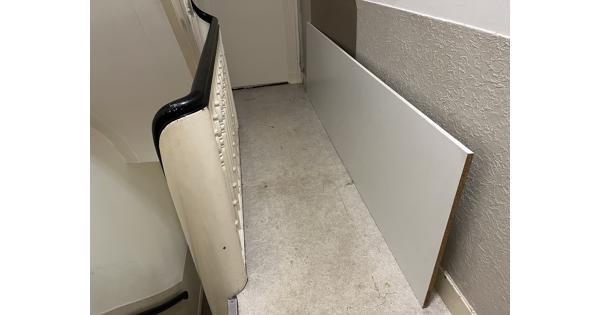 Witte tafelplank- bureau 240x80 cm